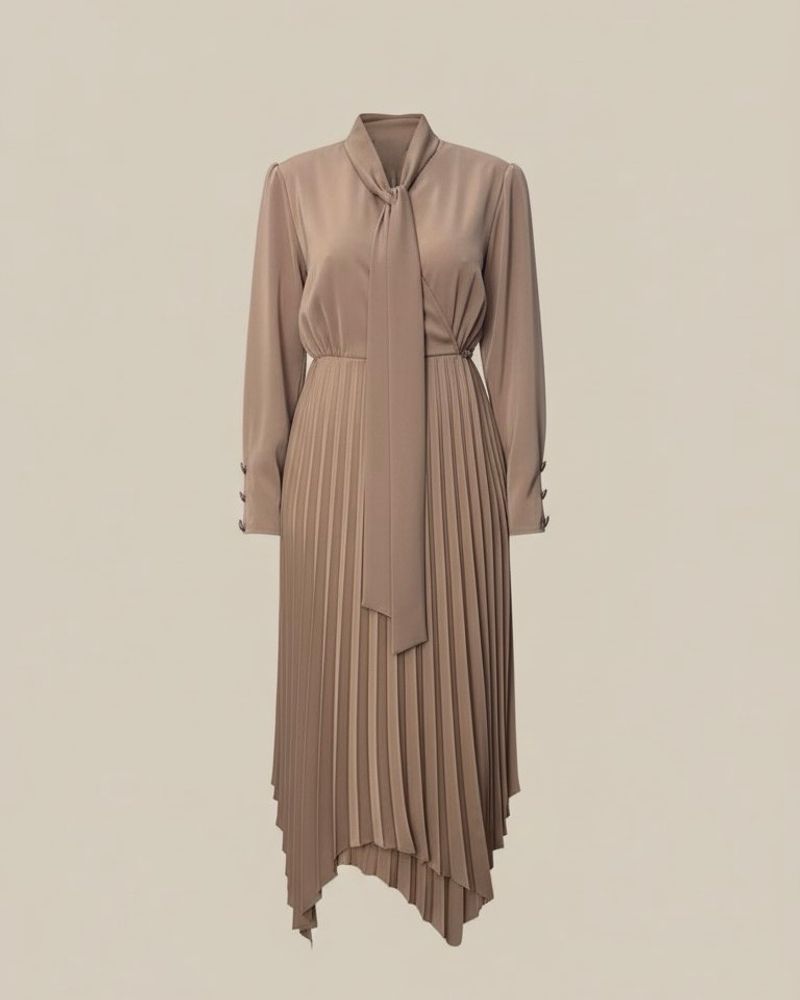 Платье "Роковая" в бежевом