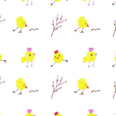 Праздник цыпленка на белом.