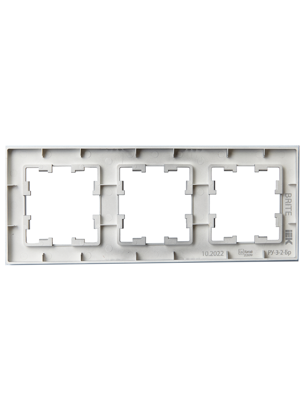 BRITE Рамка 3-местная РУ-3-2-Бр стекло маренго матовый IEK