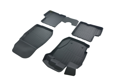 Коврики резиновые в салон 3D LUX для Nissan Terrano 2WD/4WD (2017-) SRTK.3D.NS.TER.17G.02X35