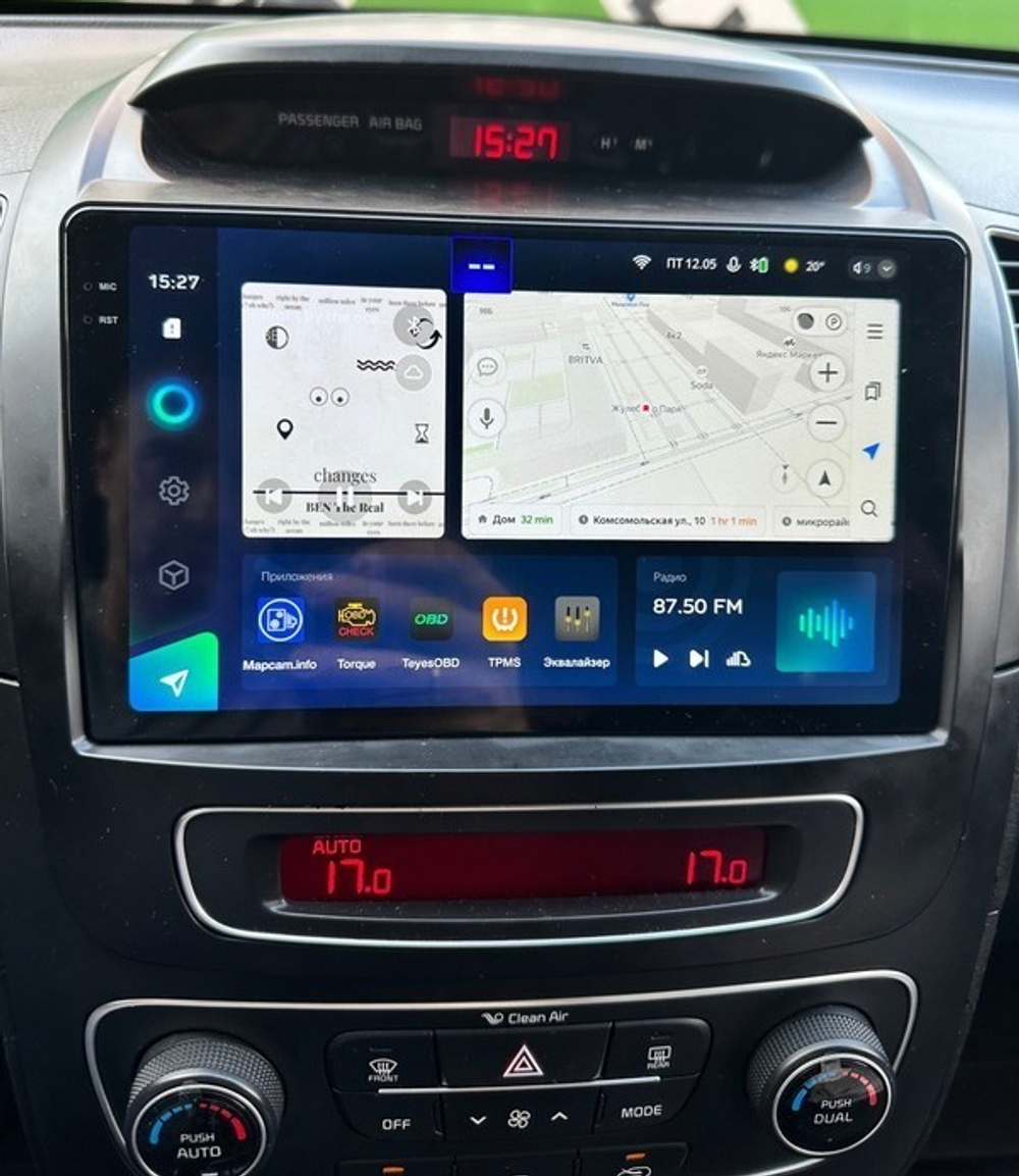 Магнитола для KIA Sorento 2 XM 2012-2020 (отдельный экран климата, без штатной КЗВ) - Teyes CC3-2K монитор 9.5" 2K QLED на Android 10, ТОП процессор, CarPlay, 4G SIM-слот