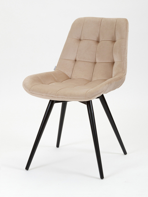 Стул MyFar Феникс поворотный бежевый велюр MF1031-1