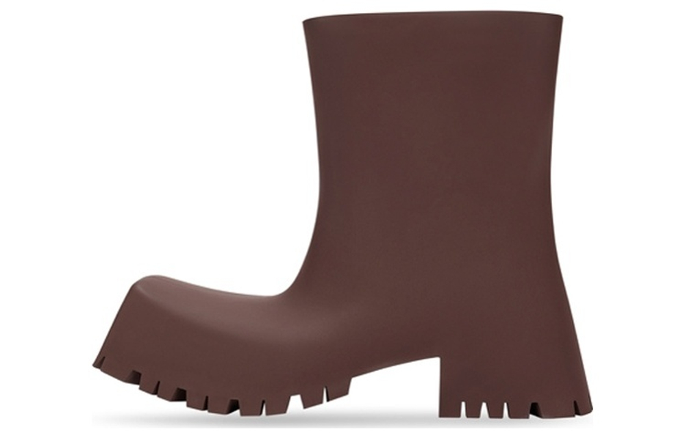 Balenciaga Trooper Rubber Boot Brown