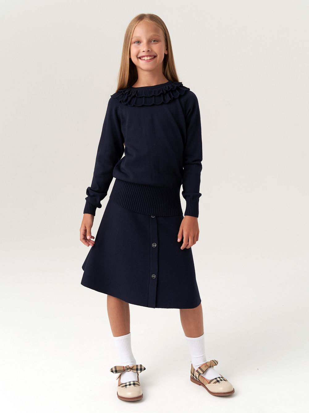 Джемпер школьный для девочки AT997  синий