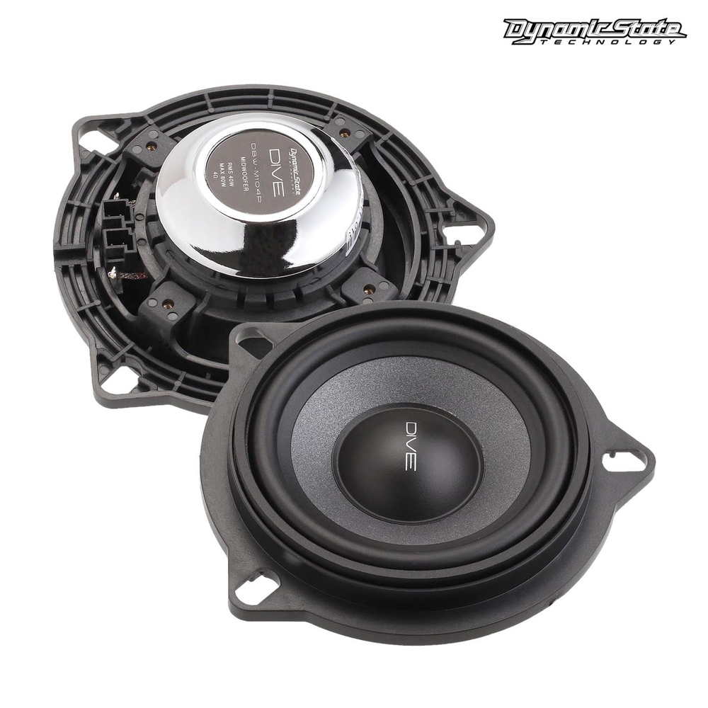 Dynamic State DIVE DBW-M104P мидвуферы 10см (4") для штатных мест в автомобилях BMW и MINI