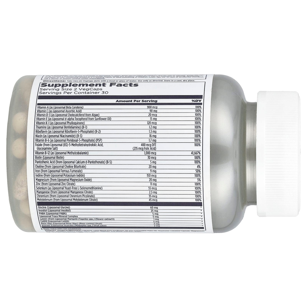 KAL, Липосомальные мультивитамины, 60 растительных капсул