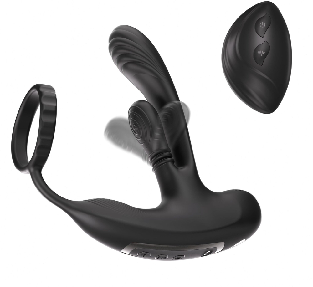 Черный инновационный масcажер простаты Hero с технологией массажа на 360 градусов (Цвет: черный)