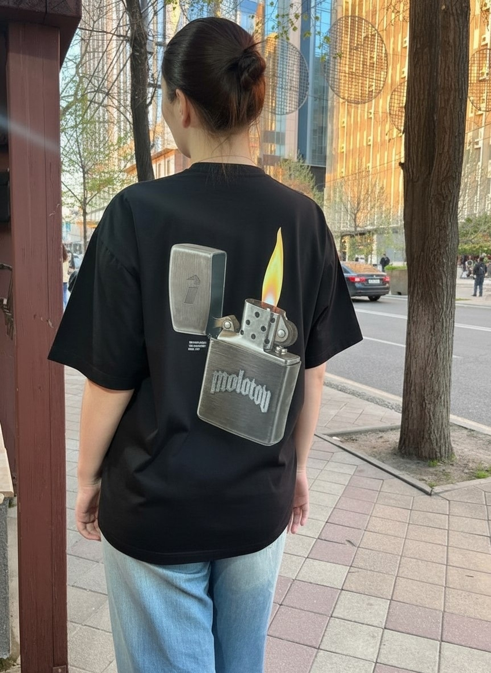 Футболка MLTV Зажигалка Черный
