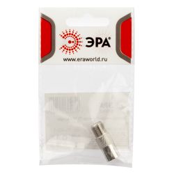 Переходник ЭРА SIMPLE гнездо F-гнездо TV упаковка 1 шт. | Разъёмы, переходники, ТВ делители