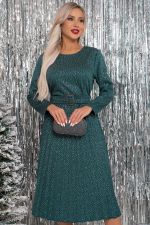 Платье с юбкой-плиссе (морская волна) Р11-2009/4 Nikol