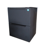 Тумба Style Геометрия Вертикаль ручка 70, напольная, 2 ящик, темный графит