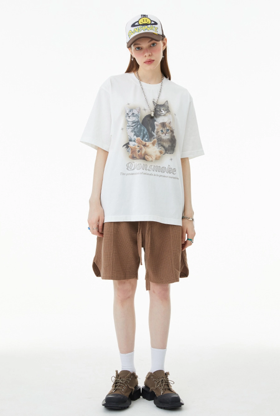 [FROM MOSCOW] Футболка DONSMOKE "Dogs N' Kitty" Oversized Tee