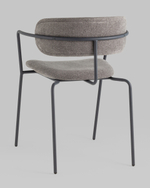 Стул Дженни букле темно-серый каркас антрацитово-серый муар