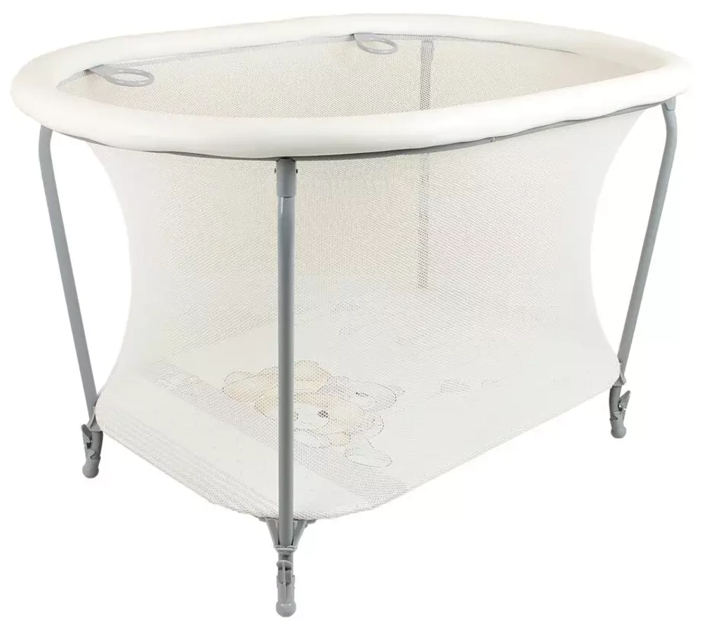 Манеж детский "Овал" коллекция Мишки (серый)