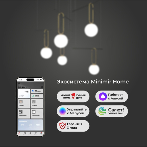 Умный подвесной светильник 70143/5 черный