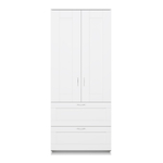 Шкаф СИРИУС комбинированный 2 двери и 2 ящика (белый)
