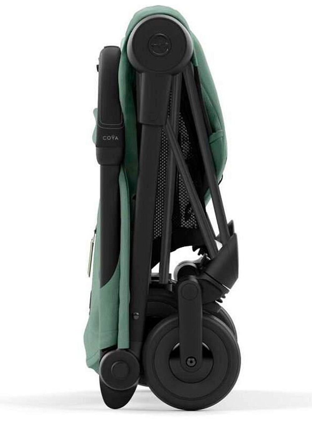 Прогулочная коляска Cybex Coya Leaf Green с дождевиком и бампером/Matt Black
