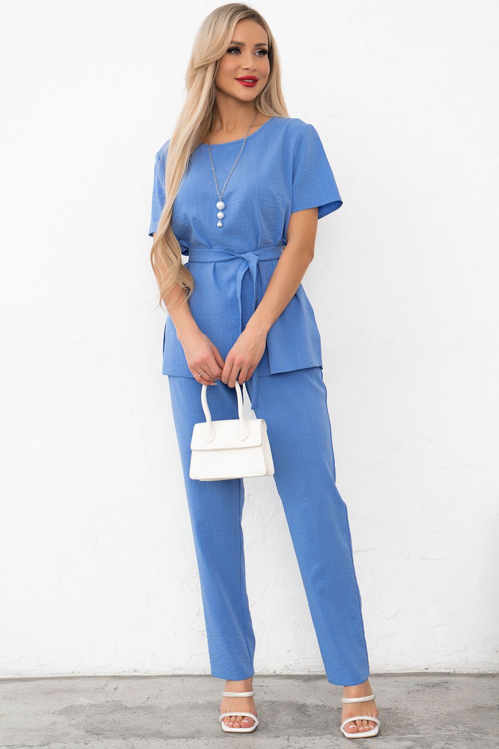 Костюм брючный (голубой) К11-81/6 Nikol (Акция)