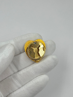 Накладка на пуговицу Сердце со звездой