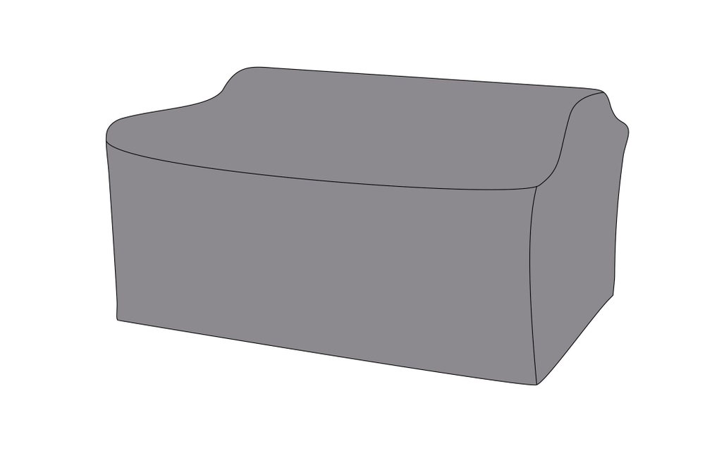Защитный чехол на диван Капучино, двухместный 171×89×80 см, цвет серый