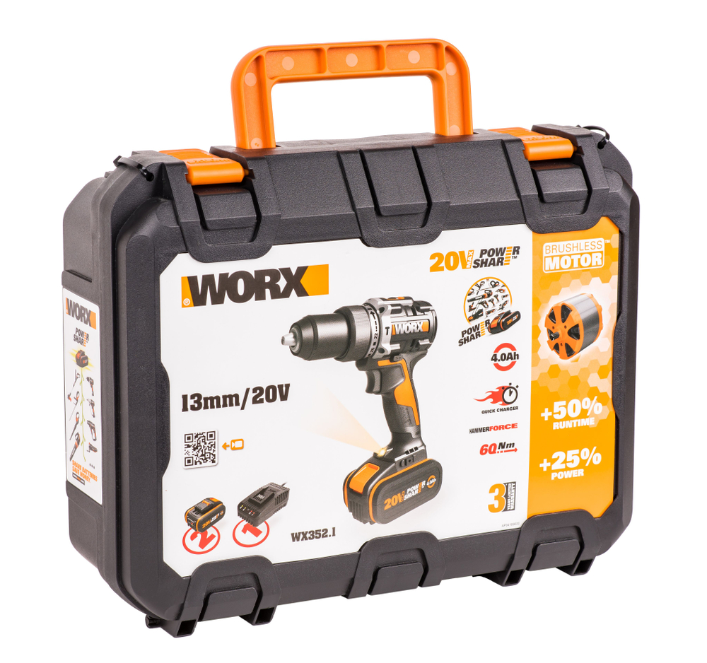Дрель-шуруповерт ударная аккумуляторная WORX WX352.9