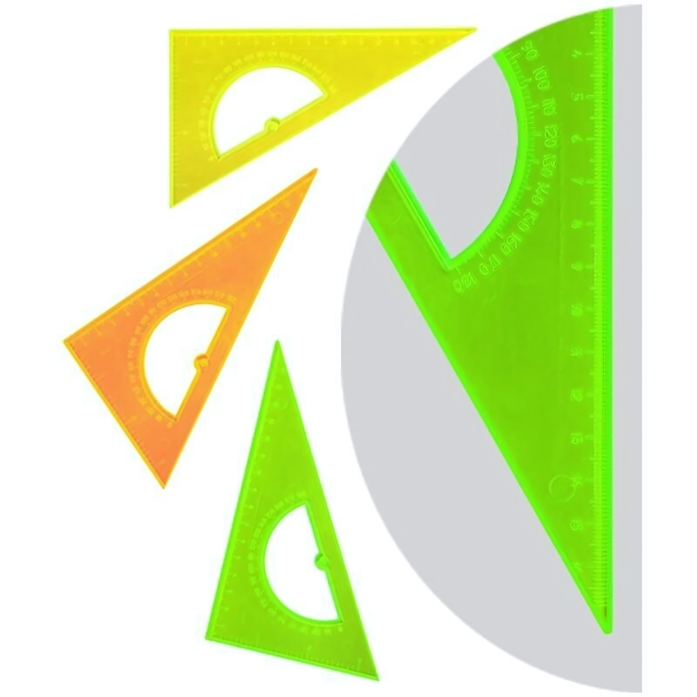 Треугольник 30°,16см.пластик.,с транспорт.,прозрач. (Стамм)