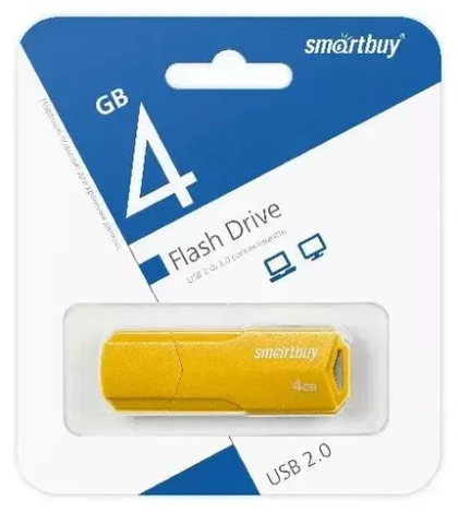 4GB USB Smartbuy Clue Yellow