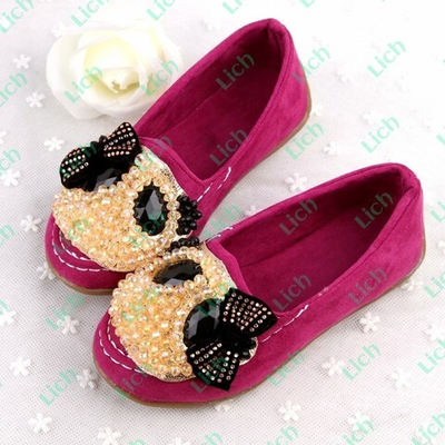 Балетки однотонные с декором из бусин в виде панды