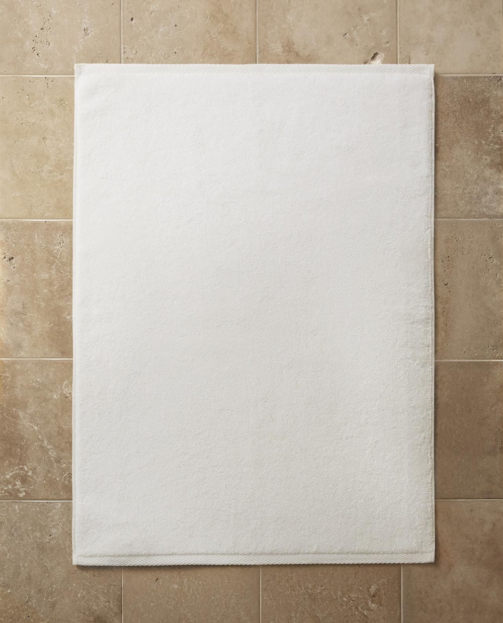 Zara Home - Очень мягкий нескользящий коврик для ванной, белый, 80x120 см