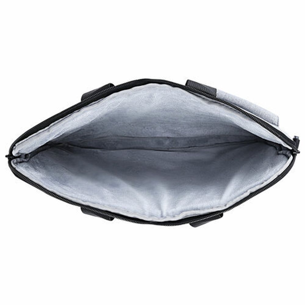 Сумка портфель HEIKKI NOVATION (ХЕЙКИ) с отделением для ноутбука 13-14", багажная лента, серая, 28х38х3 см, 272592