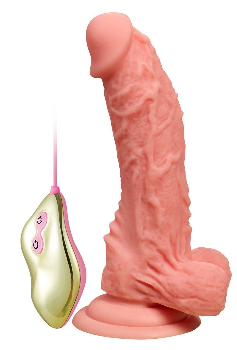 Телесный ротатор-реалистик Heating Brian - 18,5 см. (Цвет: телесный)