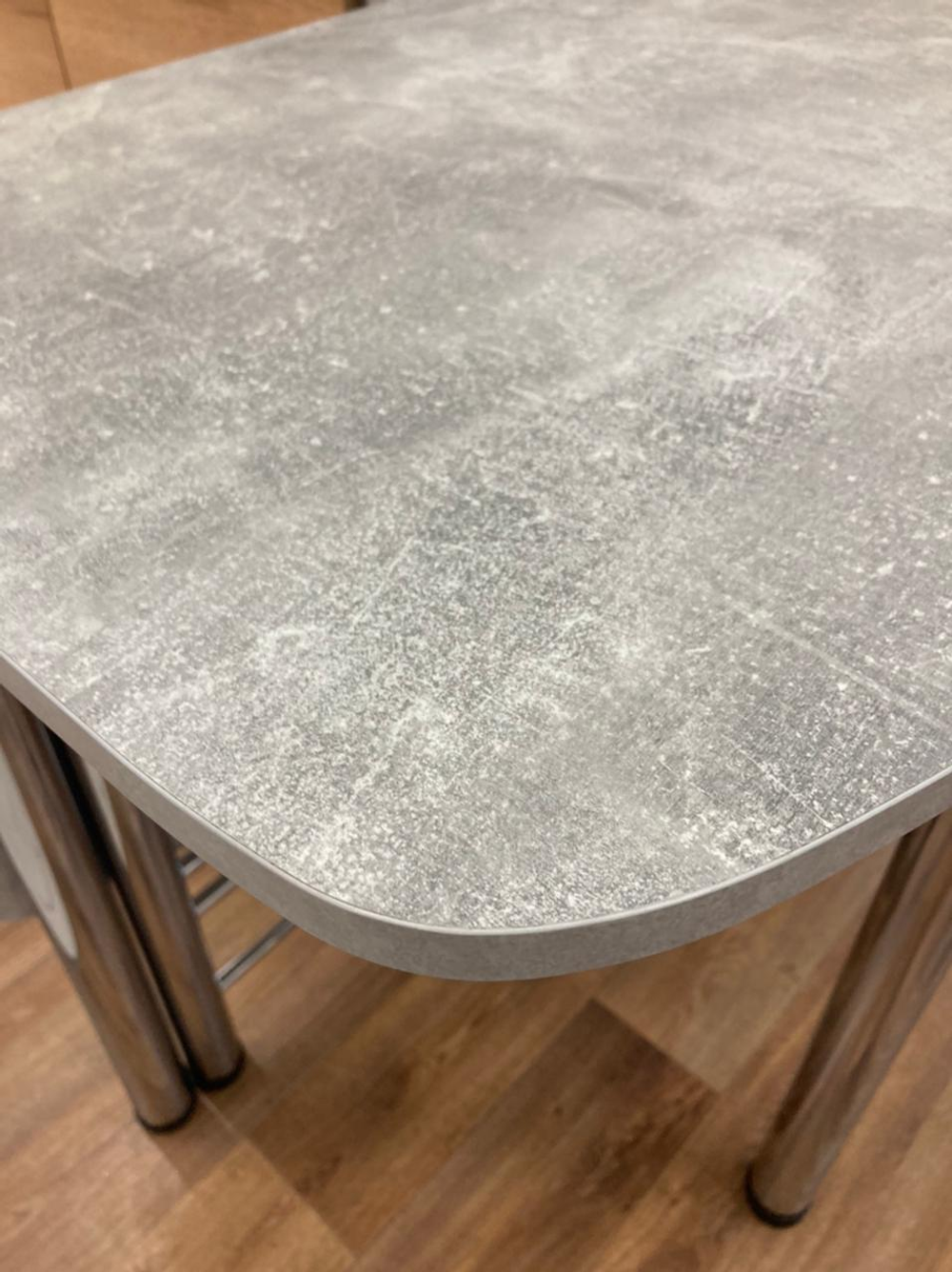 Стол разд Пристенный ЛДСП подстолье хром Ст-ца камень светлый