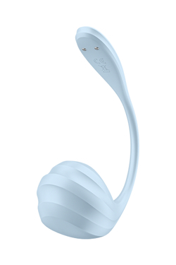 Виброяйцо Satisfyer Smooth Petal Connect App, голубое