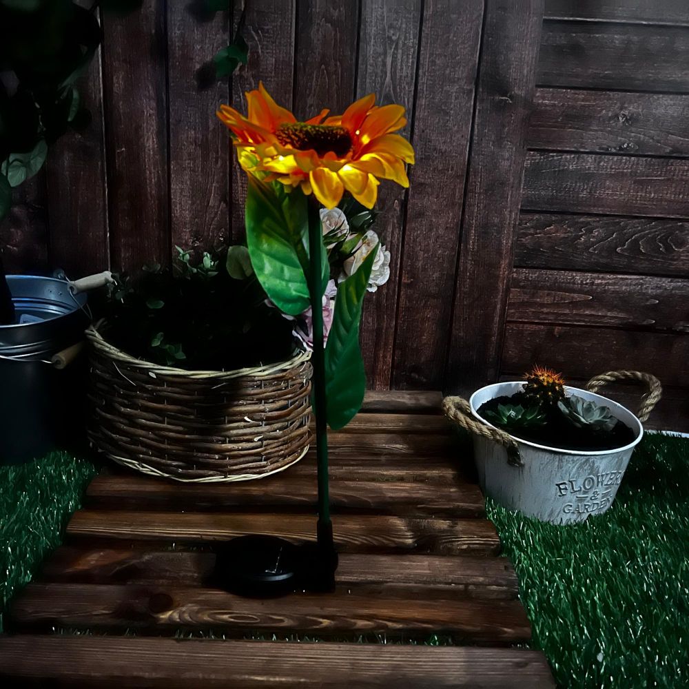 USL-S-814-PT700 SUNFLOWER Садовый светильник на солнечной батарее Подсолнух. 8 светодиодов. Теплый белый свет. 1xАА Ni-Mh аккумулятор в-к. IP44. TM Uniel