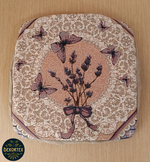 Набор чехлов на табурет из гобелена Лаванда и кружево (33х33 см) - 2шт