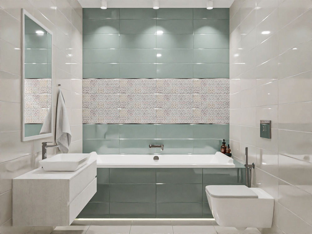 Плитка настенная Azori Brillo Oliva 20.1x50.5 см 1.52 м² глянцевая цвет зеленый