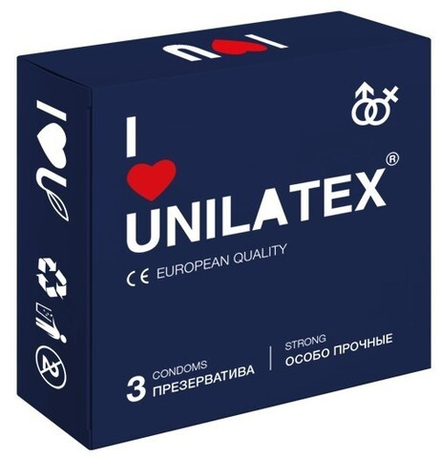 ПРЕЗЕРВАТИВЫ UNILATEX "EXTRA STRONG" особопрочные, 3 шт.,