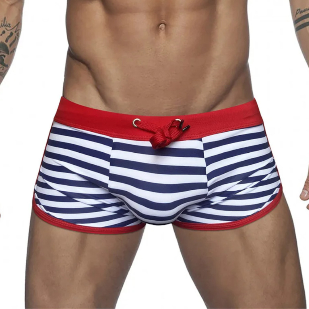 Мужские плавки боксеры полосатые JESSBORN JB6512