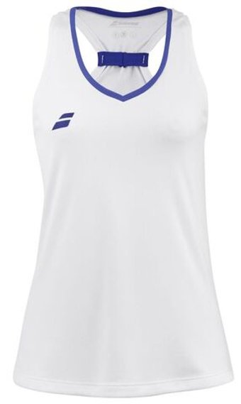 Футболка для девочки теннисная Babolat Play Tank Top Girl - белый