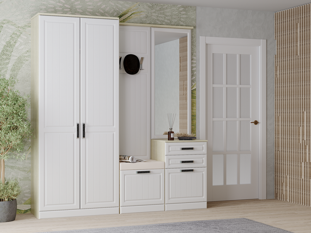 Прихожая Венеция-1 сонома/белое дерево