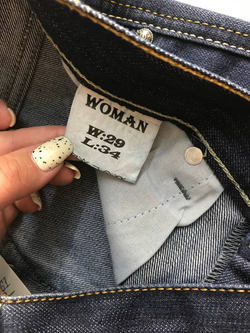 Джинсы темного оттенка, маркировка 29, визуально на 44/46 размер