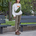 Timberland 5.8L Crossbody Bag Fanny Pack Fabric With Nylon Army Green Unisex