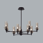 6555/9C CLASSI LN26 100 черный/дымчатый/металл/стекло Люстра потолочная E14 9*40W 220V MADONNA