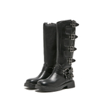 OSITA RED Knee high Boots 4cm Women"s