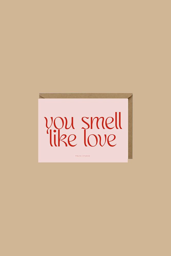 Открытка SMELL LIKE LOVE / Polya Studio