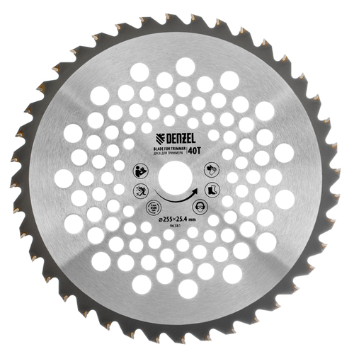 Диск для триммера , 255 х 25,4  40 зубьев Denzel