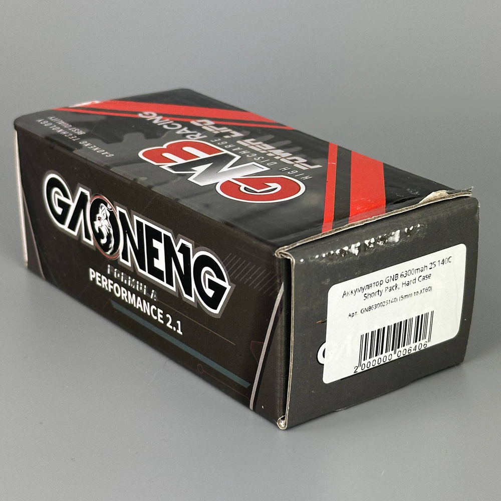 Аккумулятор GNB 6300mah 2S 140C Shorty Pack, Hard Case