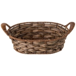 Корзинка с ручками, Коллекция Натурель, Темное плетение 26х8см
