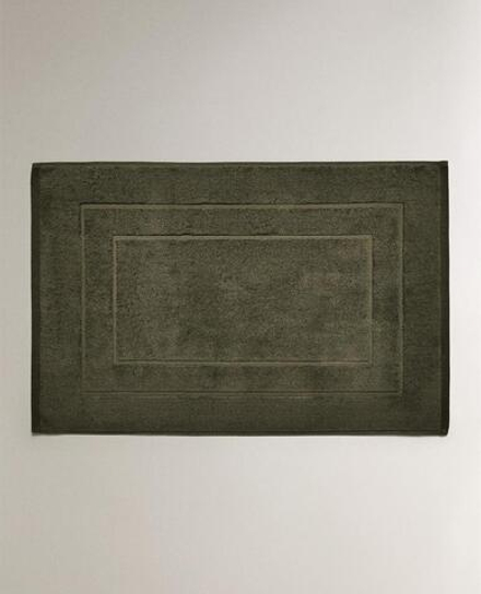 ZARA HOME ХЛОПКОВЫЙ НЕСКОЛЬЗЯЩИЙ КОВРИК ДЛЯ ВАННОЙ, ХАКИ