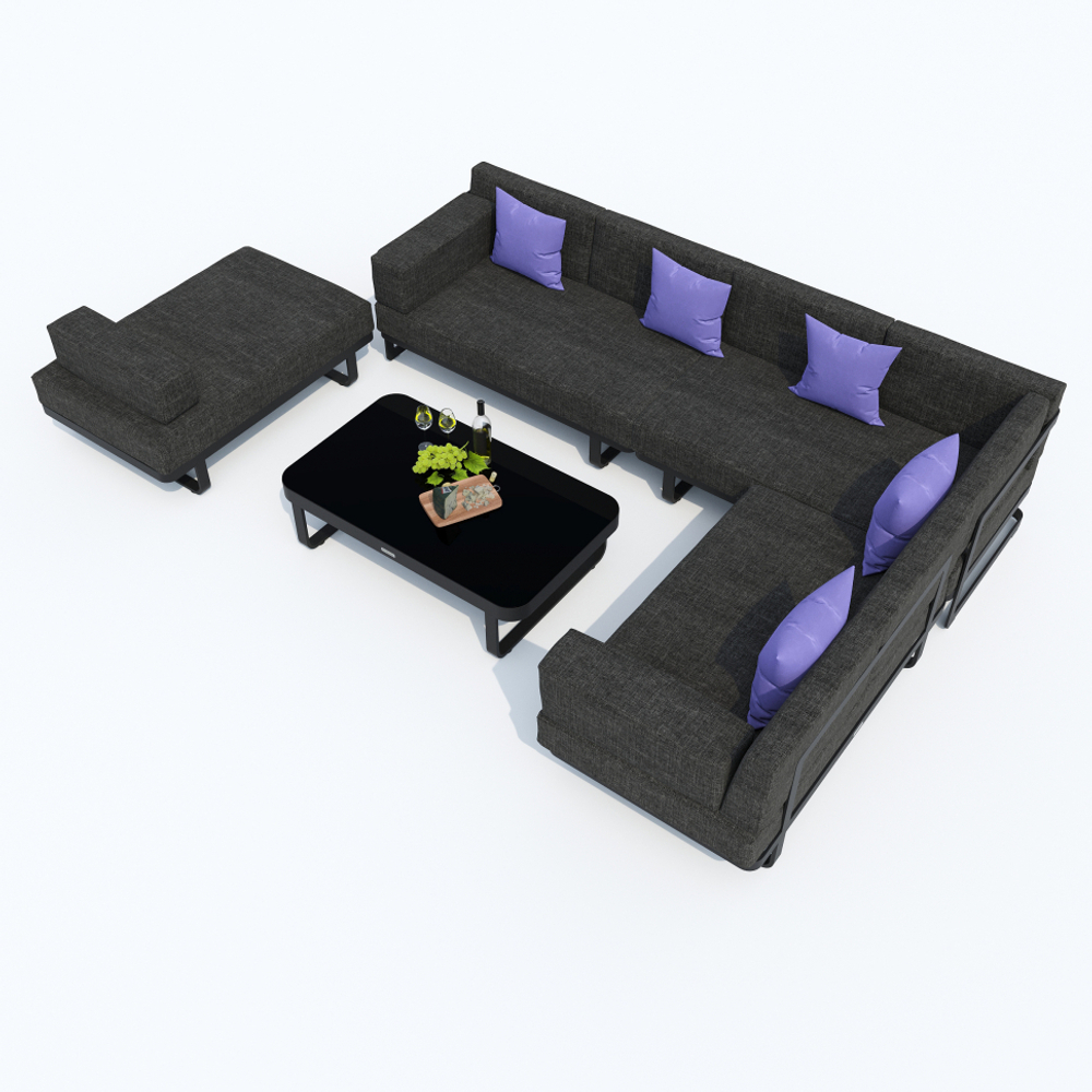 Лаунж зона угловая Ideal Patio ТЕСОРА маренго - каркас карбон